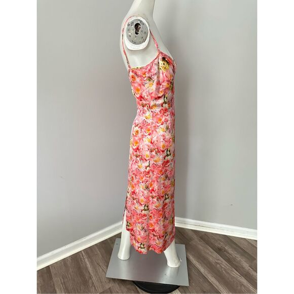 COMMISSION PINK BRALETTE PURSE DRESS IN PINK GARDEN - Picture 5 of 9